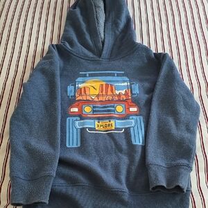 Blue Hoodie with Explore Graphic